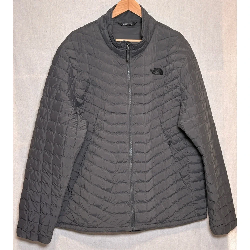 The North Face ThermoBall Full‎ Zip Puffer Jacket Grey Mens XXL